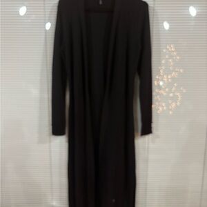 White House Black Market Elegant Black Duster Sweater